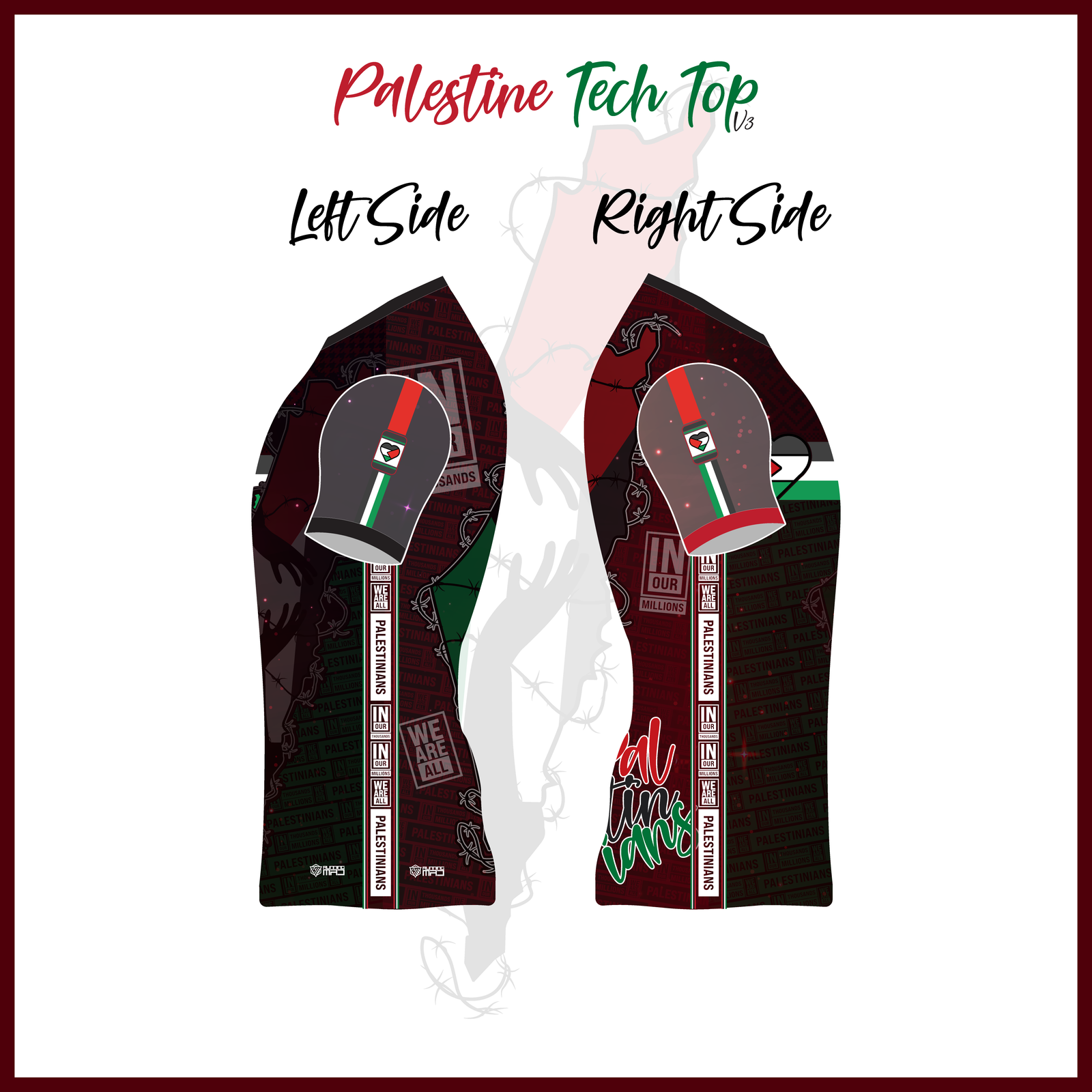 Palestine-Themed Tech Top - Wear Your Support - Image 3