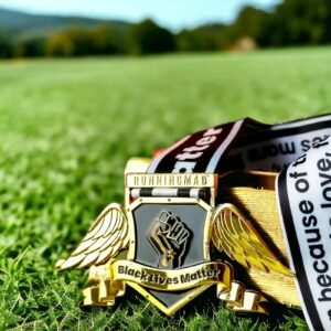 Black Lives Matter united for equality challenge medal