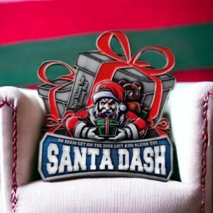Sleigh Your Run Santa Dash Christmas medal