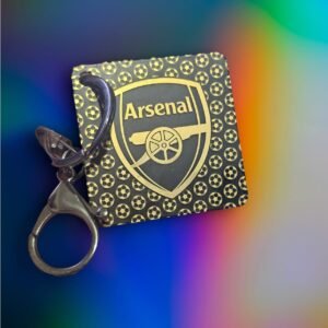 Personalized Metallic Square Keyring